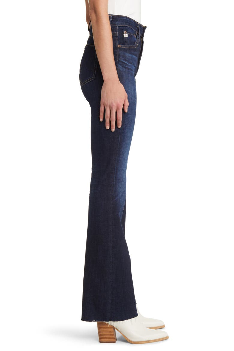 Farrah Raw Hem High Waist Bootcut Jeans, Alternate, color, 4 YEARS PARK AVE