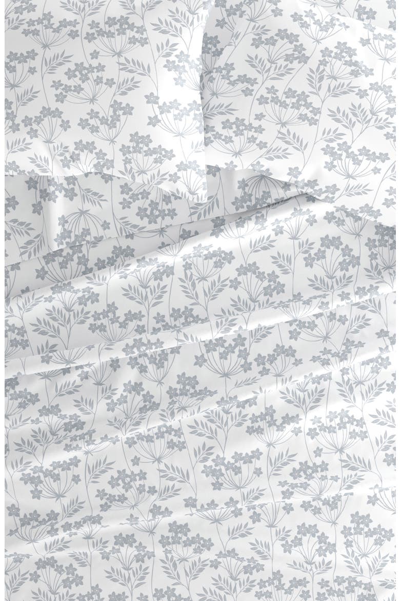 Premium Ultra Burst of Vines Pattern 4-Piece Bed Sheets Set, Alternate, color, CHANTILLY LACE