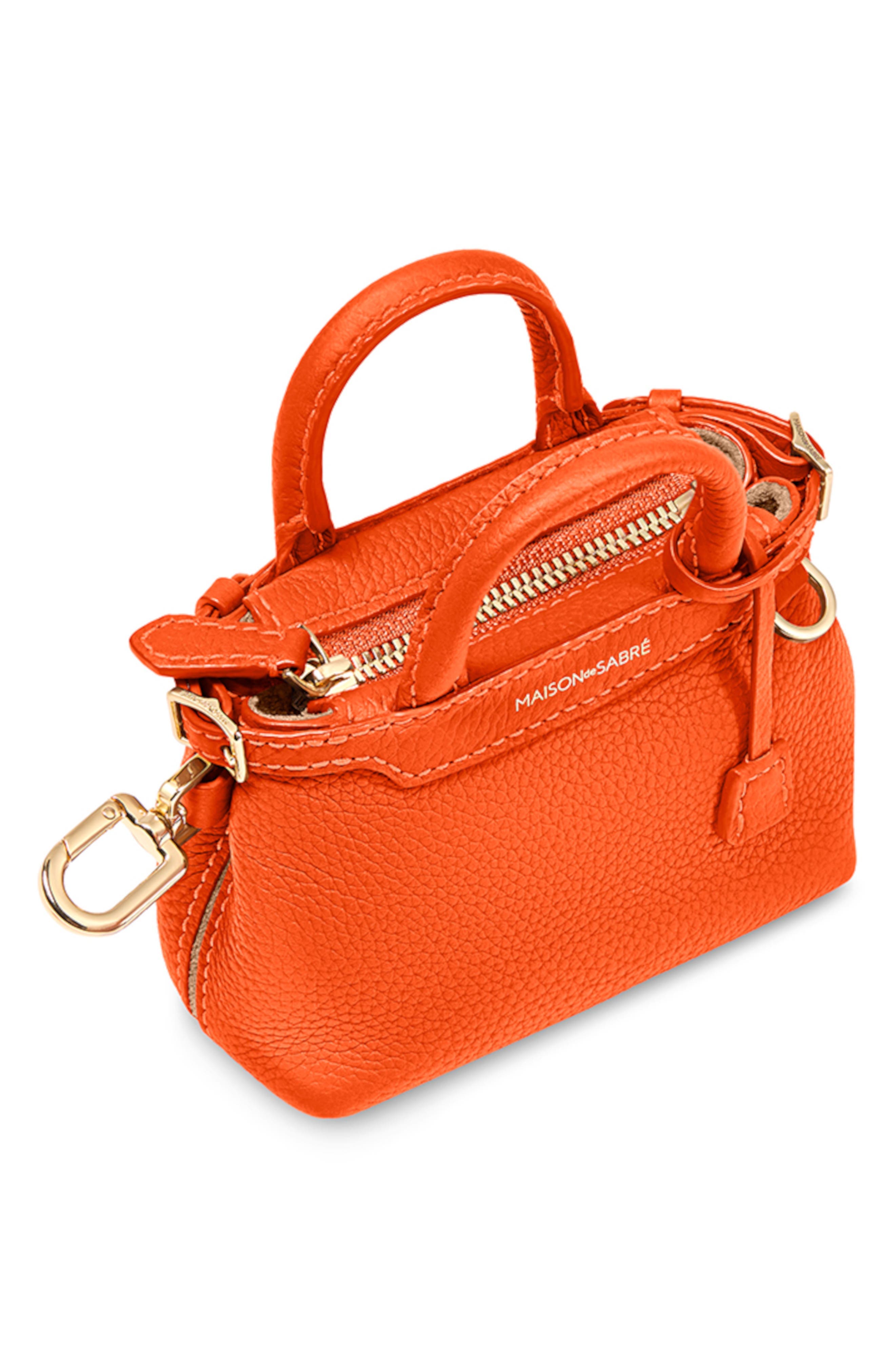 The SABRÉMOJI Petite Palais Charm, Alternate, color, Manhattan Orange