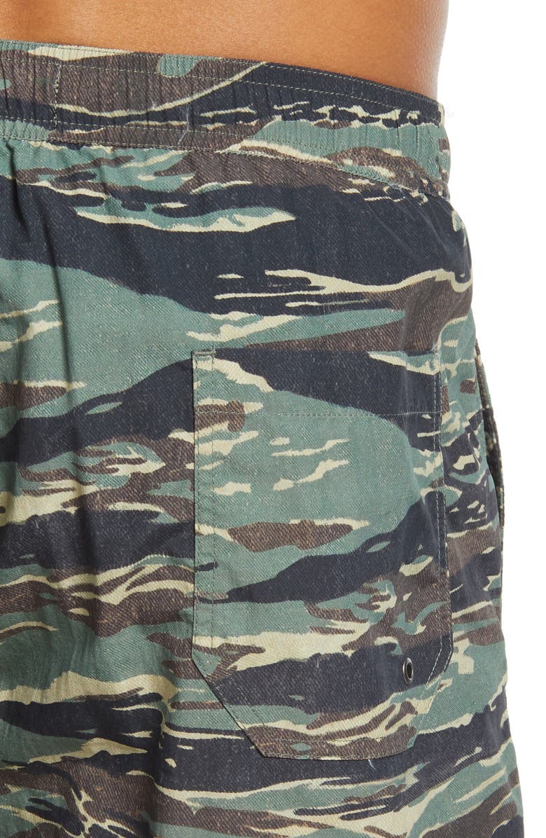 AllSaints Tirador Camo Swim Trunks, Alternate, color, 