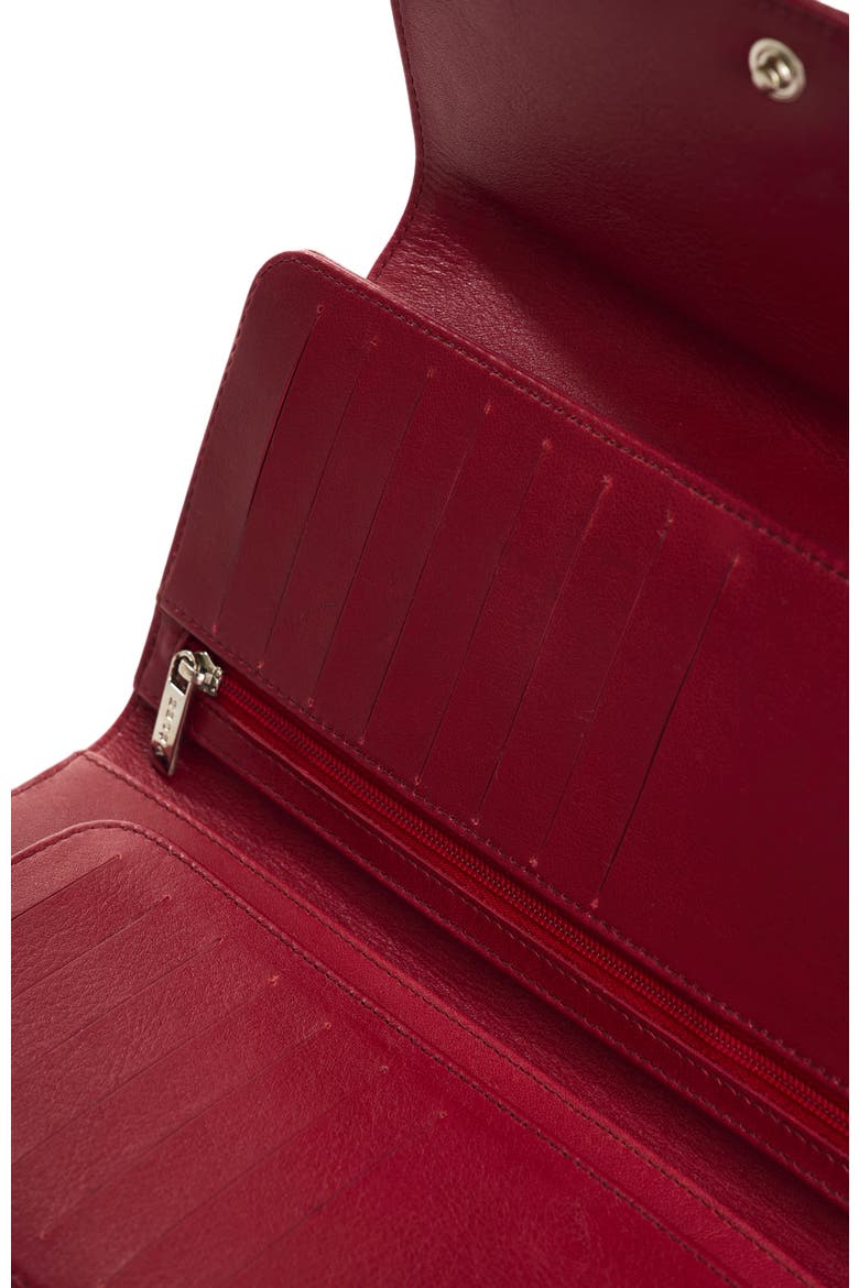 Leather Bifold Large Wallet, Alternate, color, Red