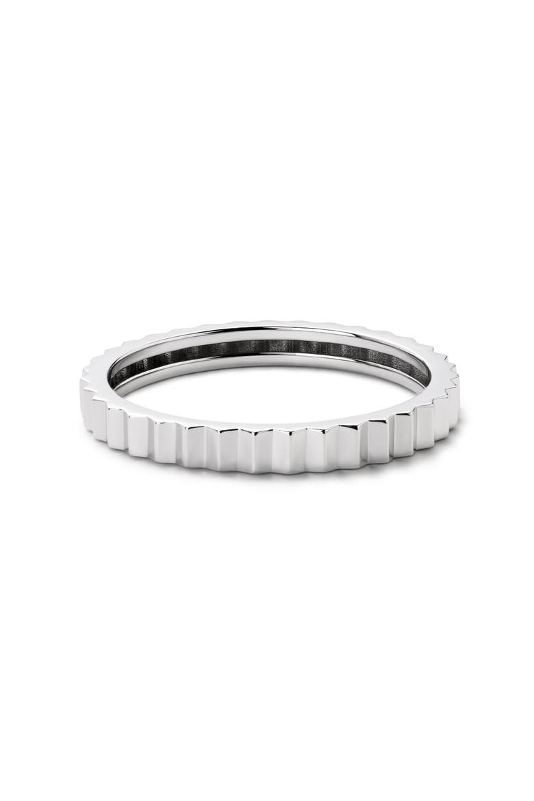 Solid White Gold - Slim Nova Ring, Alternate, color, Silver