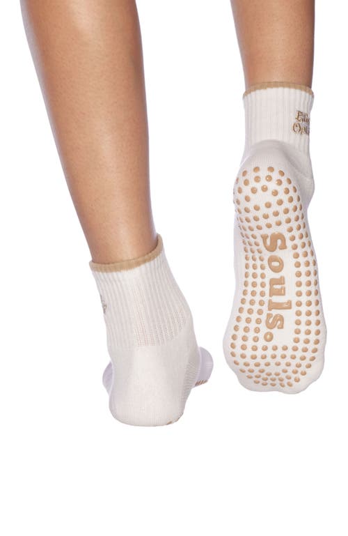 Souls. Optimist Embroidered Ankle Grip Socks In White