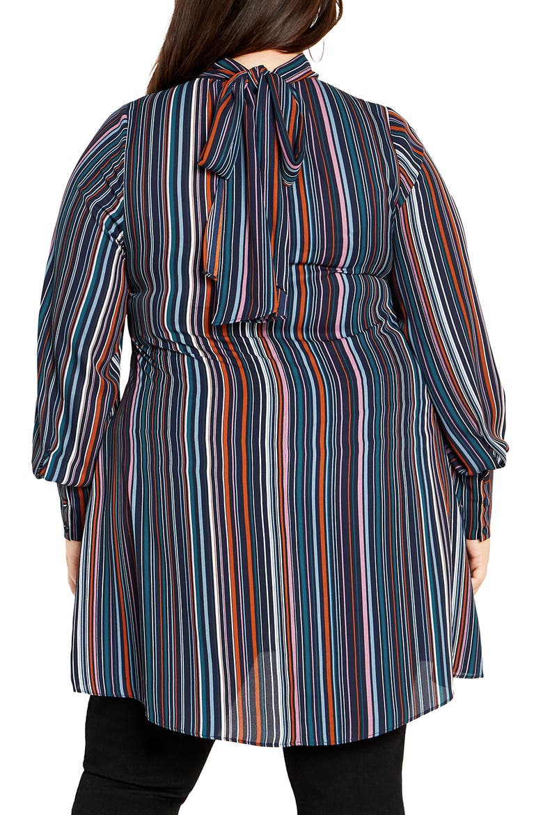 Illusion Stripe Tunic Top, Alternate, color, MIDNIGHT STRIPE