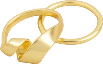 Madewell Ribbon Textured 2-Pack Assorted Rings | Nordstromrack