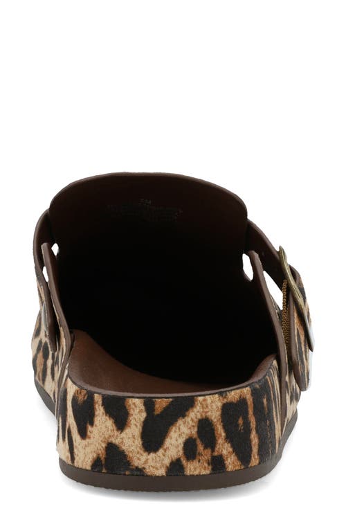 Mia Animal Print Buckle Mule In Animal Print