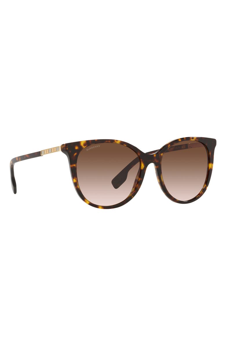 Burberry 55mm Cat Eye Sunglasses, Alternate, color, Dark Havana / Brown Gradient
