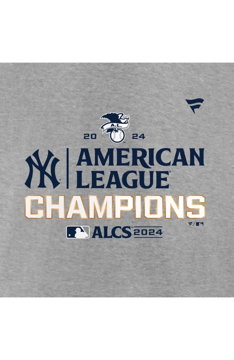 FANATICS Men's Fanatics Heather Gray New York Yankees 2024 American League Champions Locker Room T-Shirt, Alternate, color, 