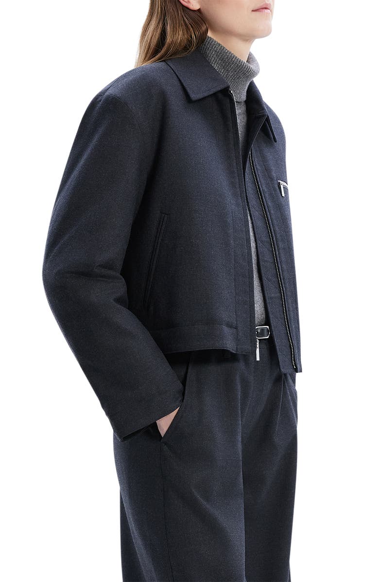 Theory Front Zip Crop Jacket, Alternate, color,