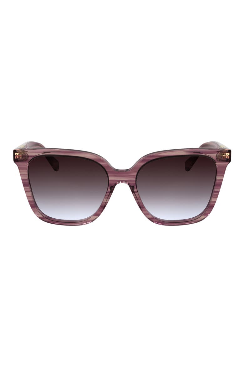 Le Pliage 55mm Gradient Butterfly Sunglasses, Main, color, STRIPED PURPLE