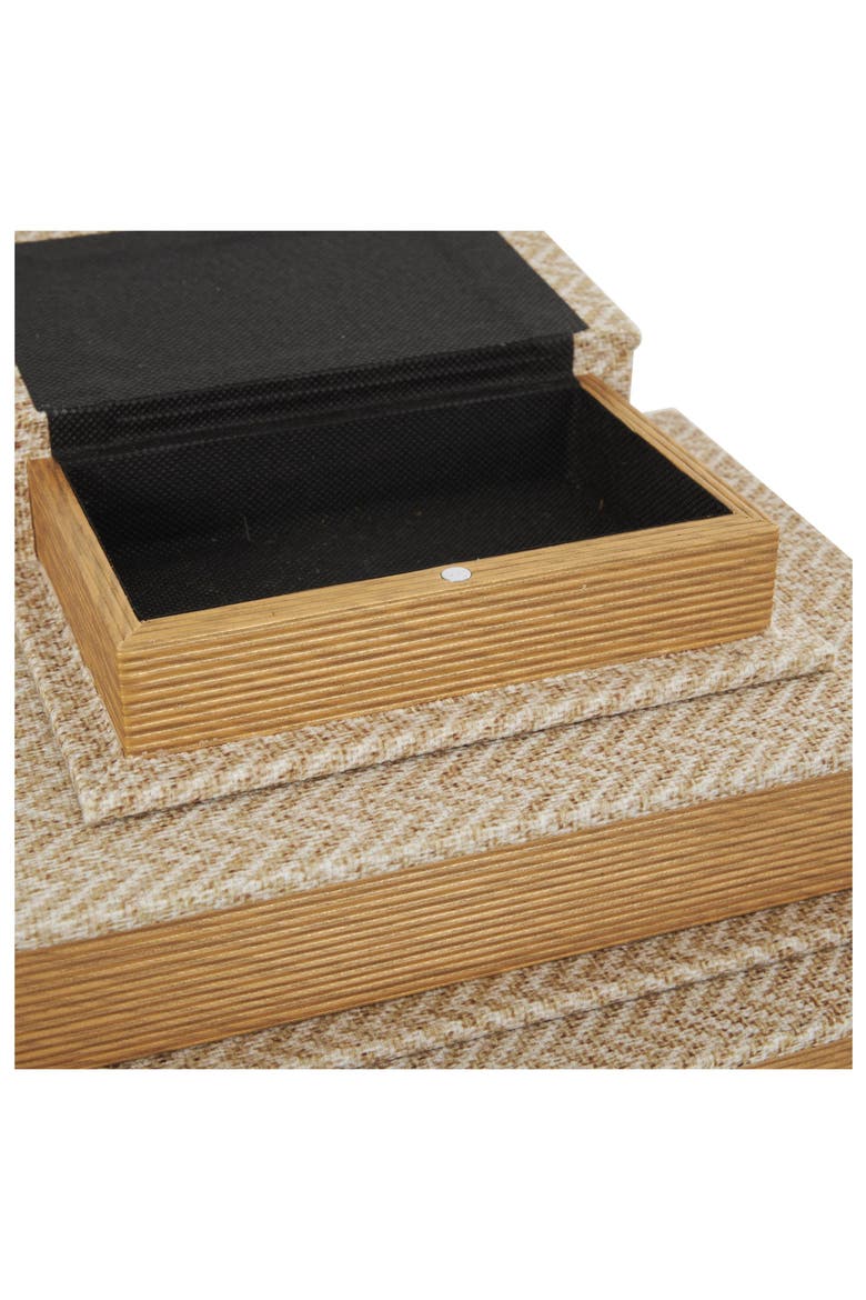 Set of 4 Faux Book Boxes, Alternate, color, CREAM