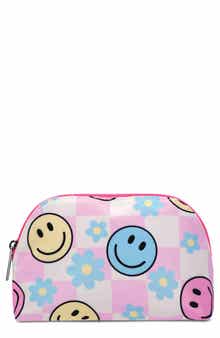 Iscream Kids' Happy Check Oval Cosmetic Bag