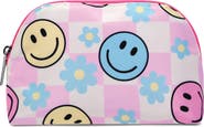 Iscream Kids' Happy Check Oval Cosmetic Bag