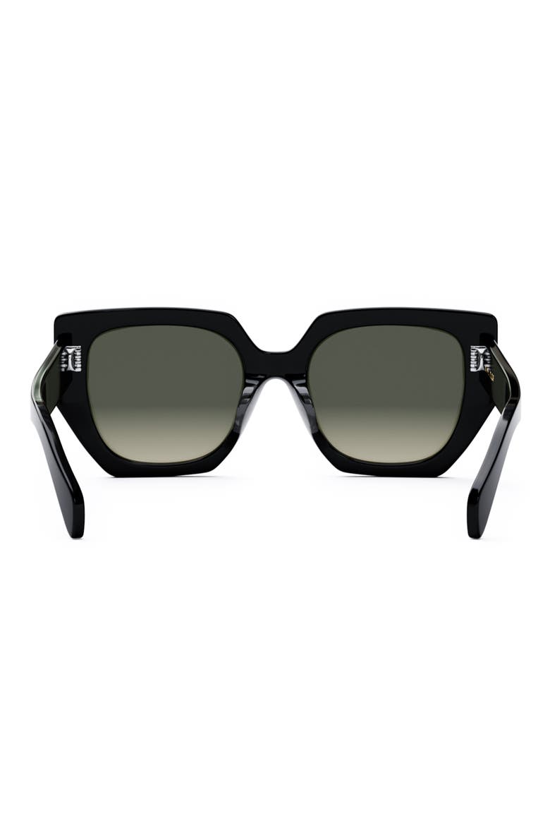 Triomphe 55mm Butterfly Sunglasses, Alternate, color, SHINY BLACK / GRADIENT BROWN
