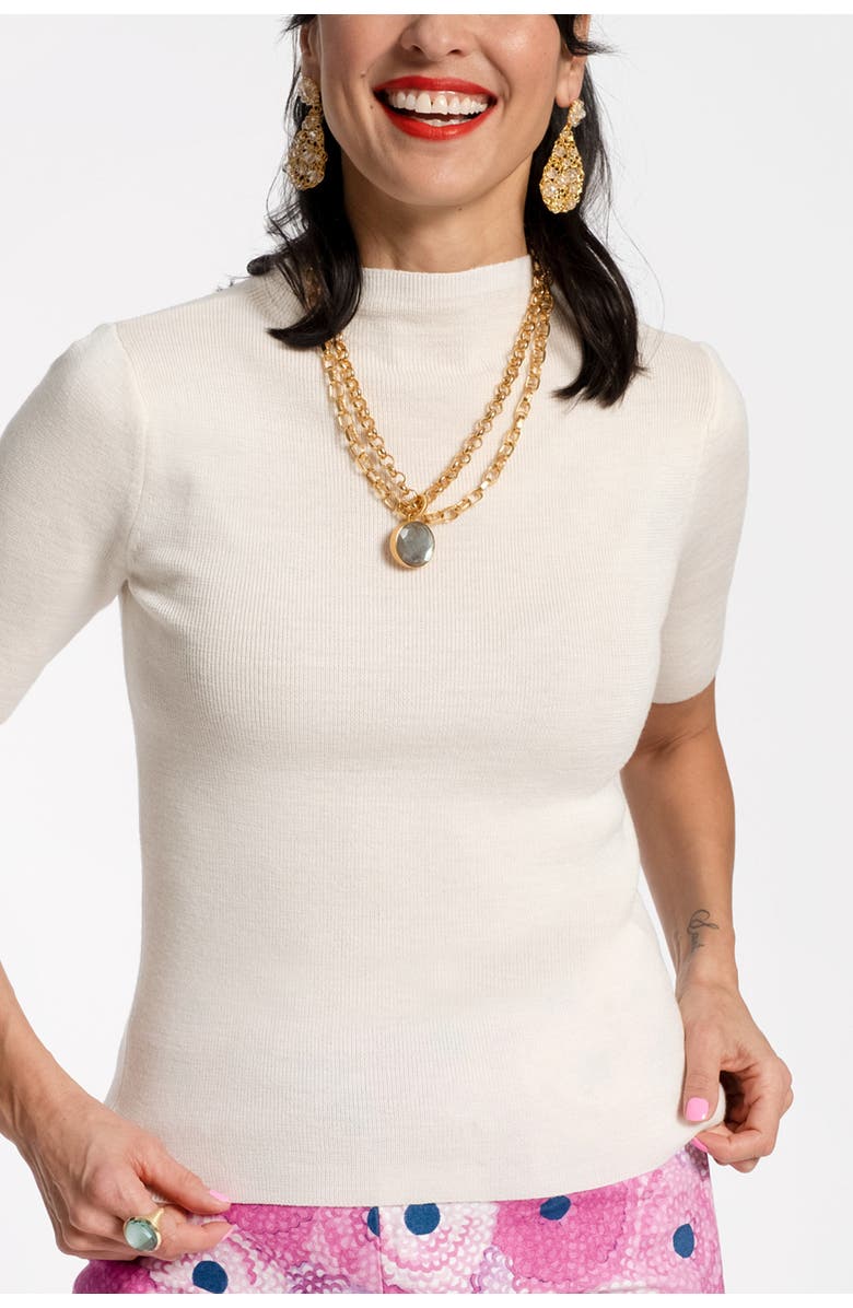 Frances Valentine Marie Sweater Merino, Main, color, Oyster