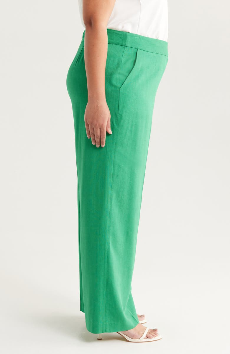Tahari ASL Wide Leg Pants, Alternate, color, Clover