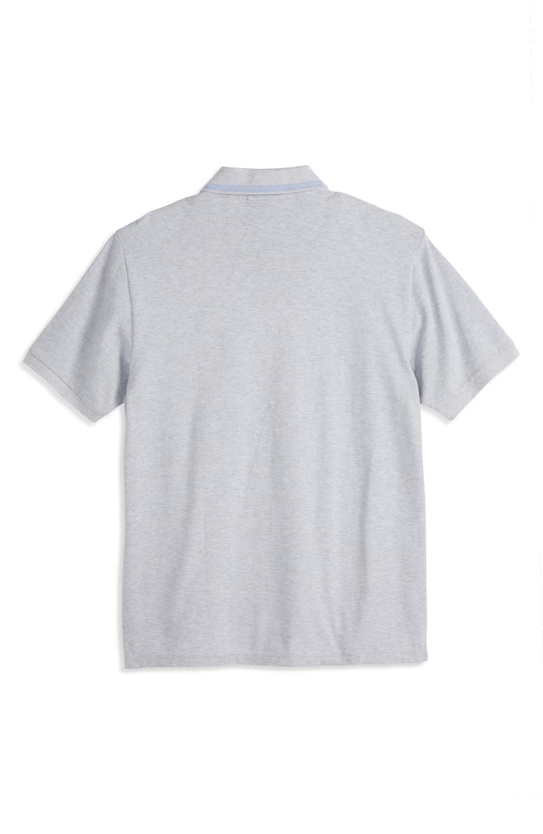 Scotch & Soda Embroidered Logo Piqué Polo, Alternate, color, Grey Heather