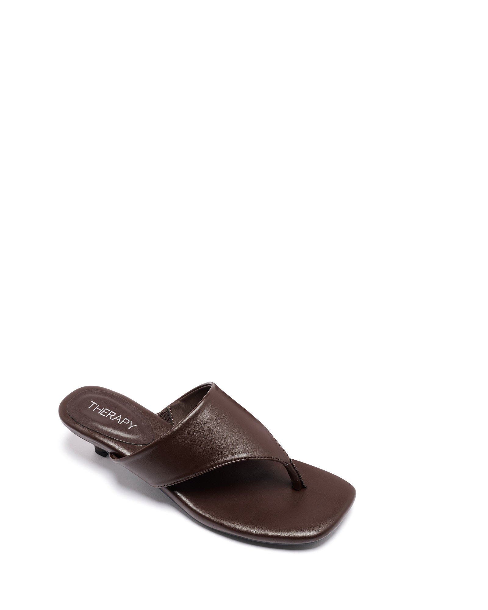 Hailey open square toe sandal, Main, color, Chocolate Smooth Pu