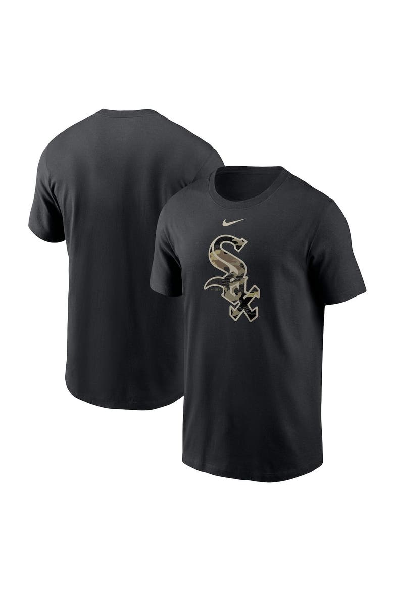 Men's Nike Black Chicago White Sox Team Camo Logo T-Shirt, Main, color, Black