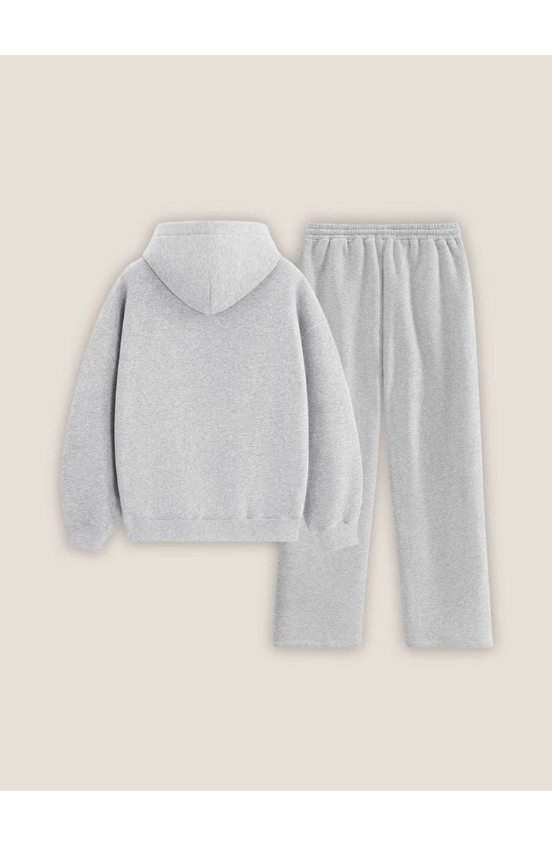 AELFRIC EDEN Cloud Essential Fleece Pullover Hoodie Set, Alternate, color, Grey