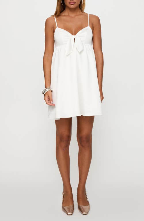 Princess Polly Wilmina Bow Front Minidress in White 