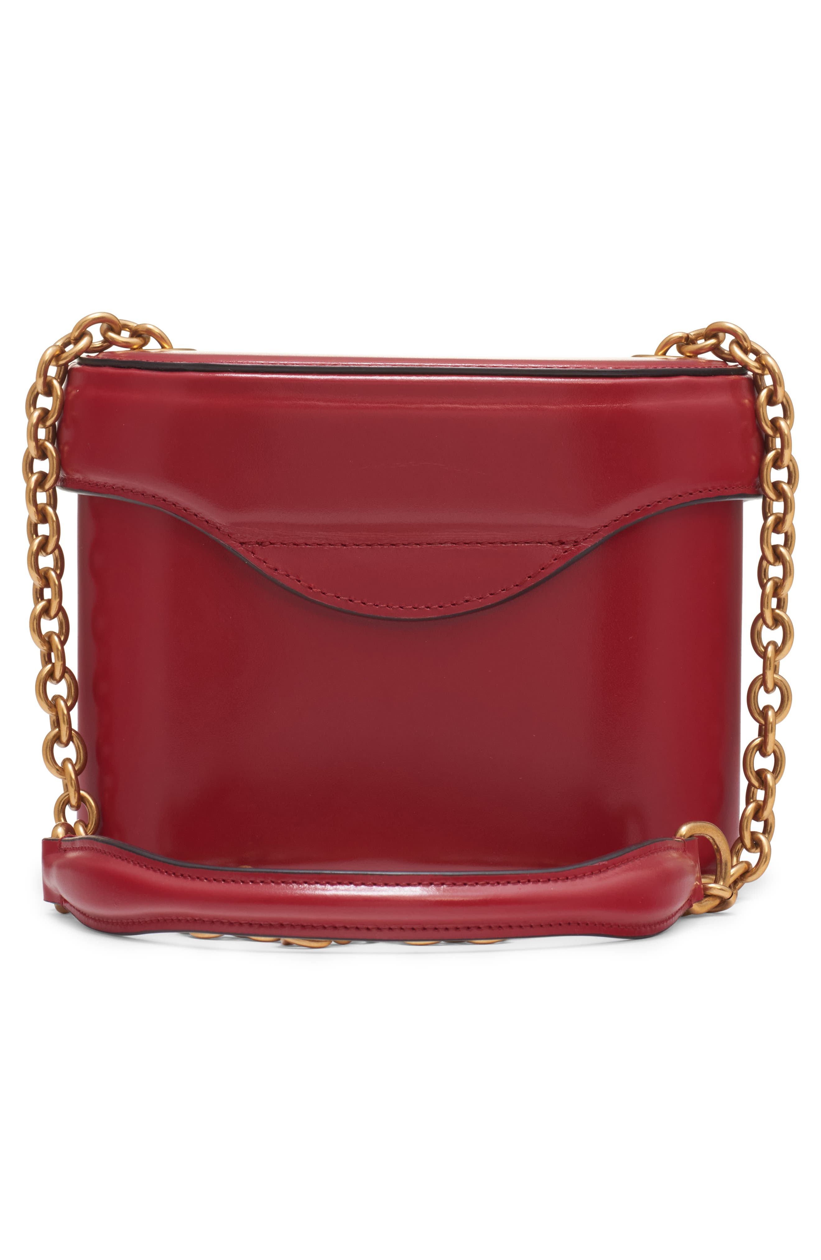 Valentino Garavani Vain Leather Vanity Bag, Alternate, color, Rosso V