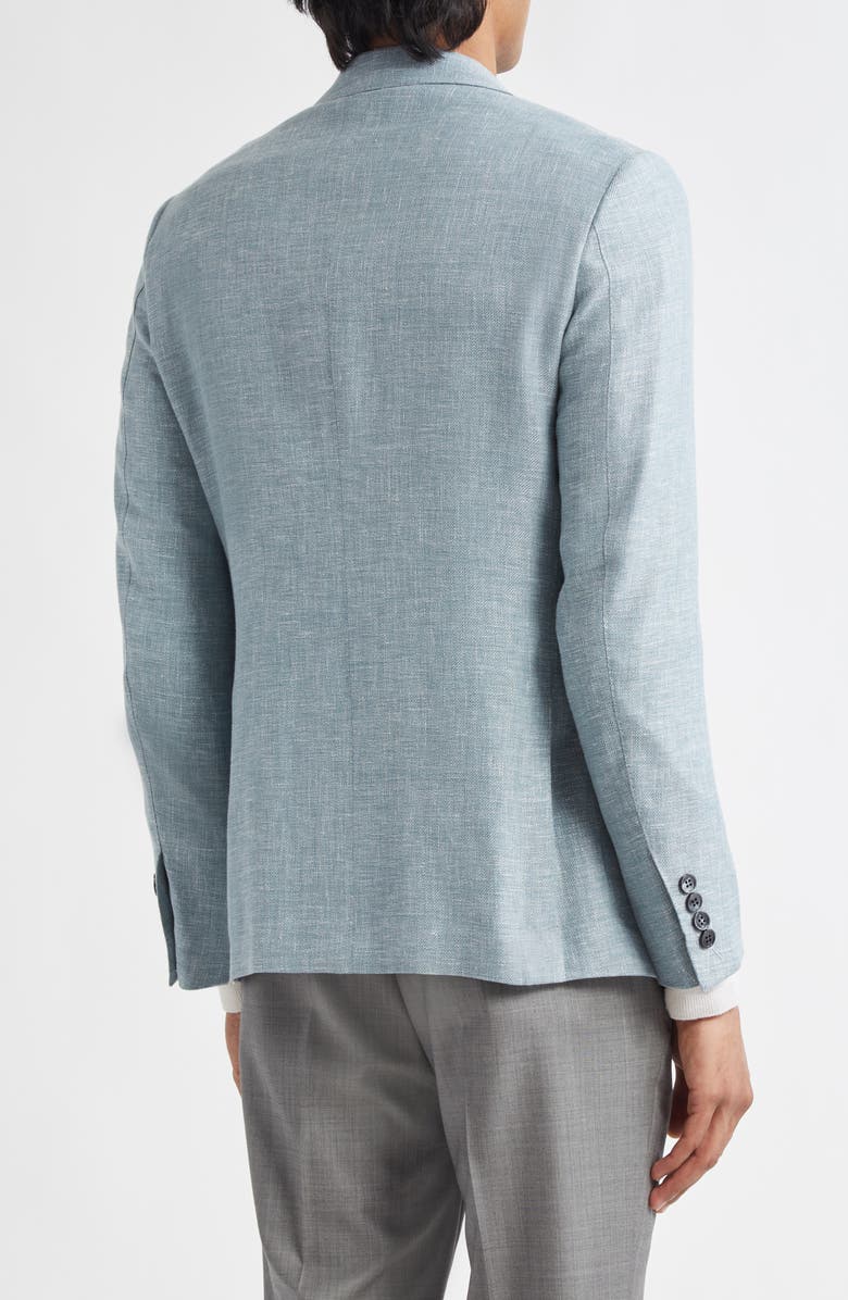 ZEGNA Fairway Crossover Linen Blend Sport Coat, Alternate, color, Br Blu Sld