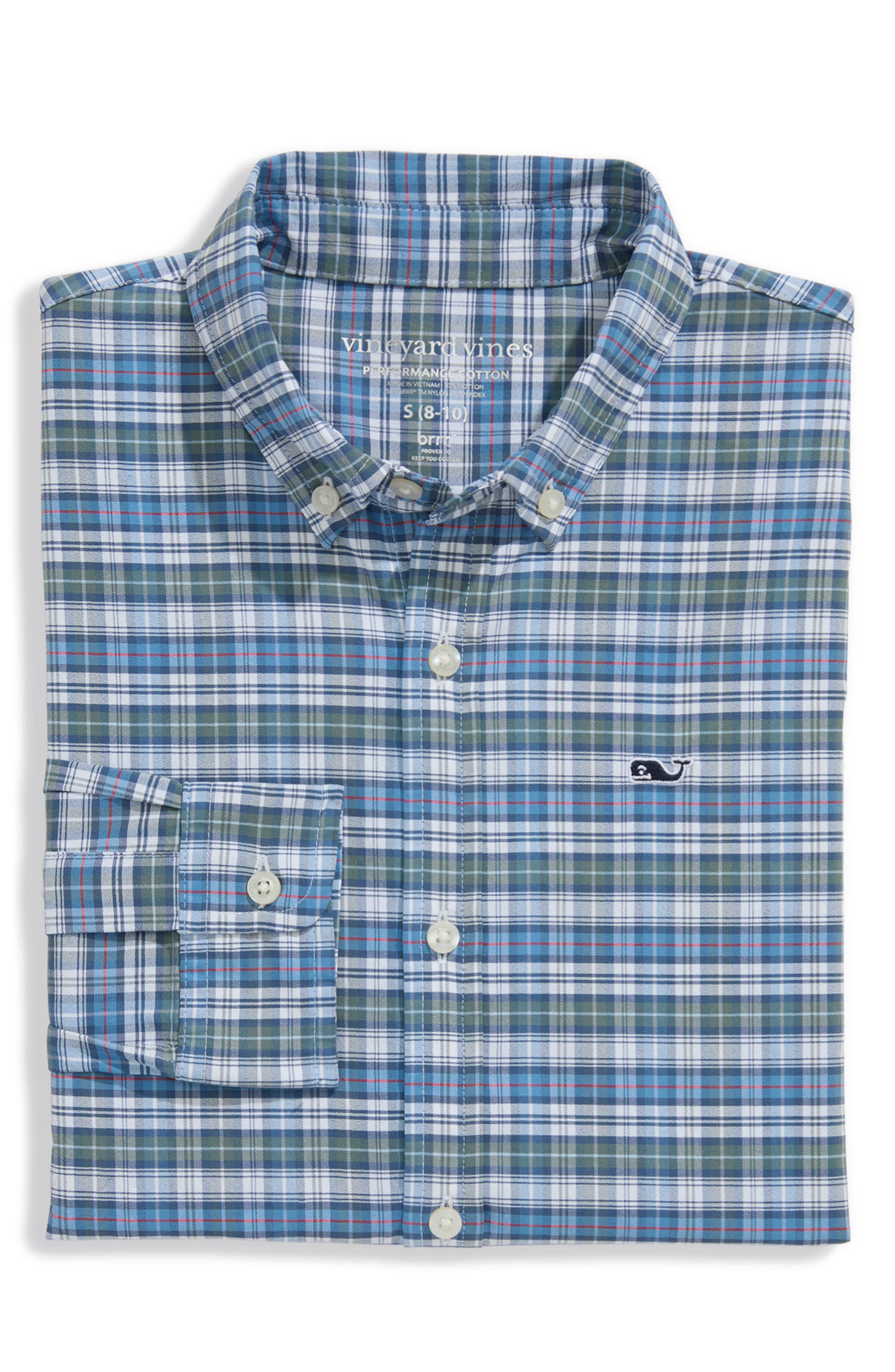 Kids' Faraway Performance Cotton Blend Button-Down Shirt