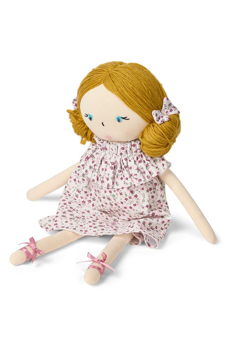 MiniMoi Baby "Luna" Cotton and Linen Rag Doll, Alternate, color, Winter White