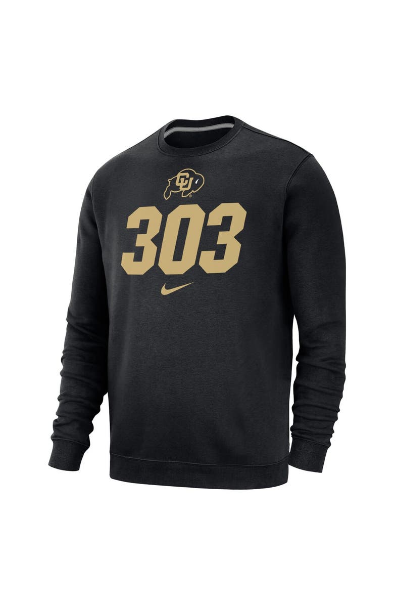 Nike Men's Nike Black Colorado Buffaloes 303 Pullover Sweatshirt, Alternate, color,