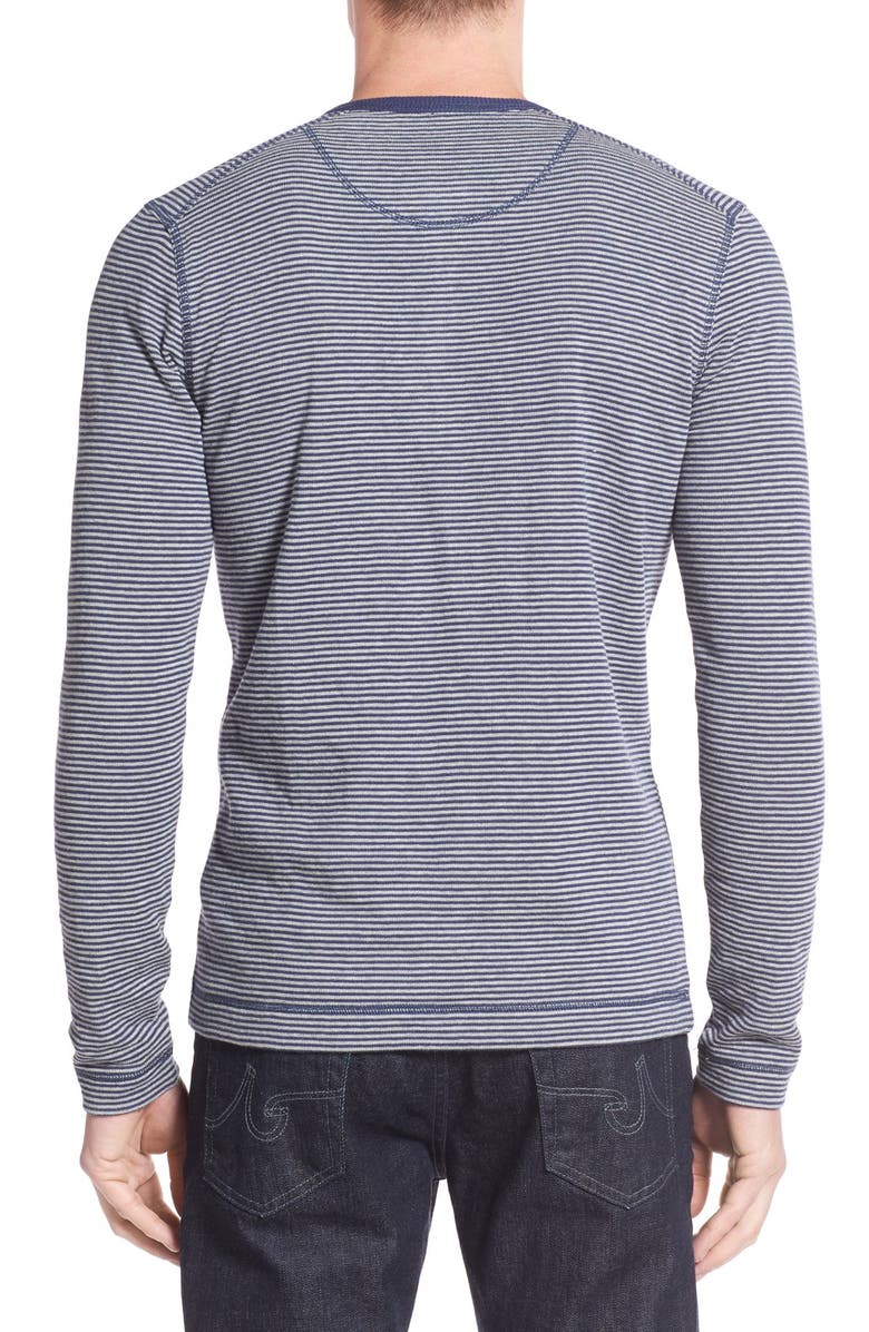 NORDSTROM MEN'S SHOP Washed Stripe Knit Long Sleeve Henley, Alternate, color, 