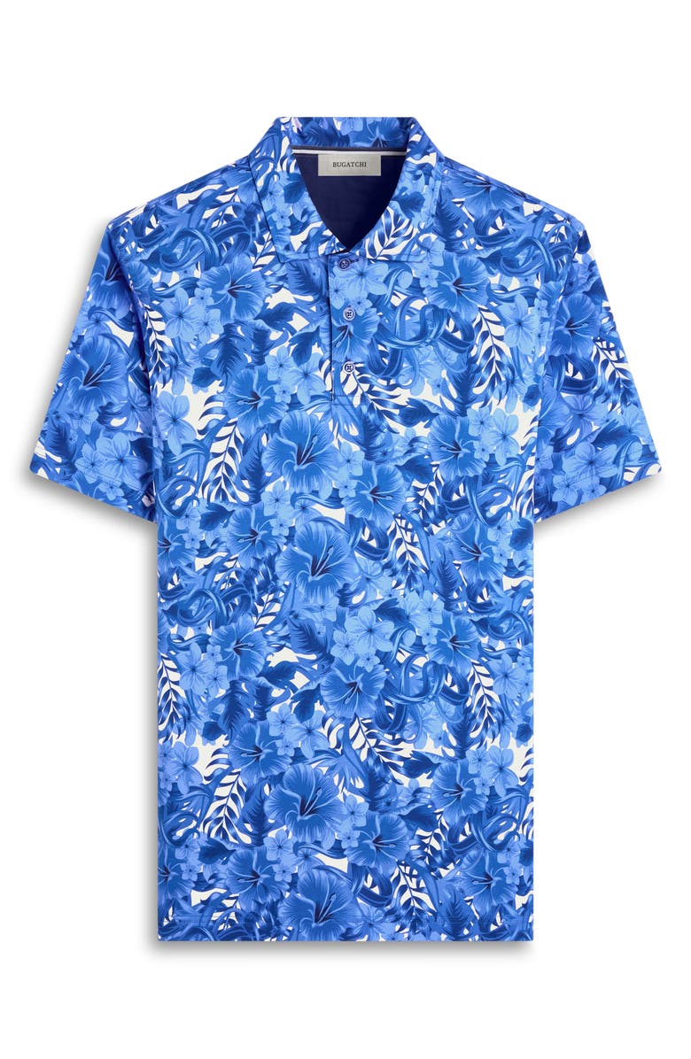 Bugatchi Hendrix Digital Floral Print Pima Cotton Polo, Alternate, color,