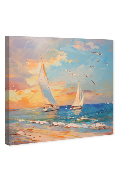 Wynwood Studio Sailboats In The Sunset Canvas Wall Art In Multi