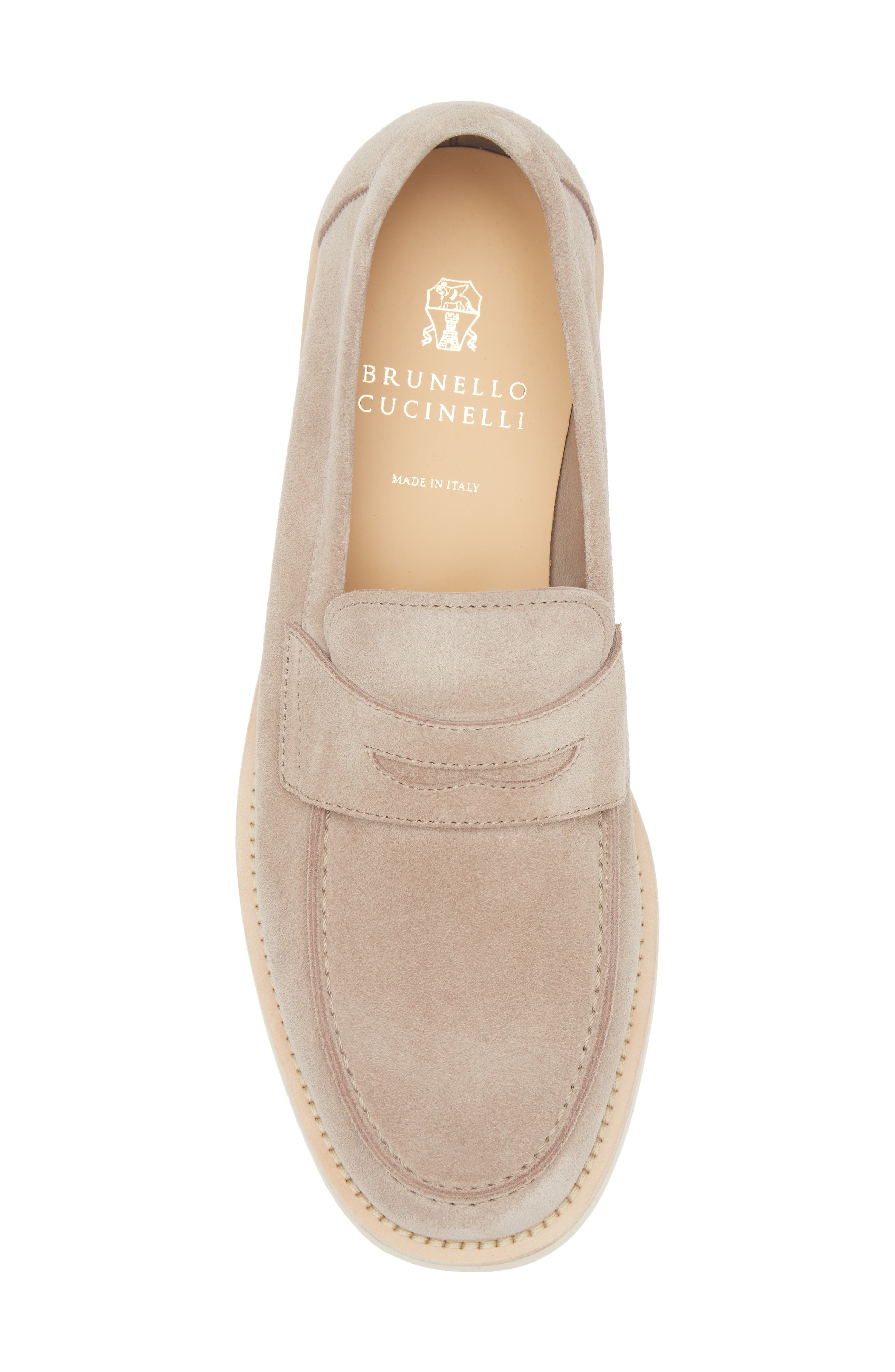 Brunello Cucinelli Penny Loafer, Alternate, color, Mushroom