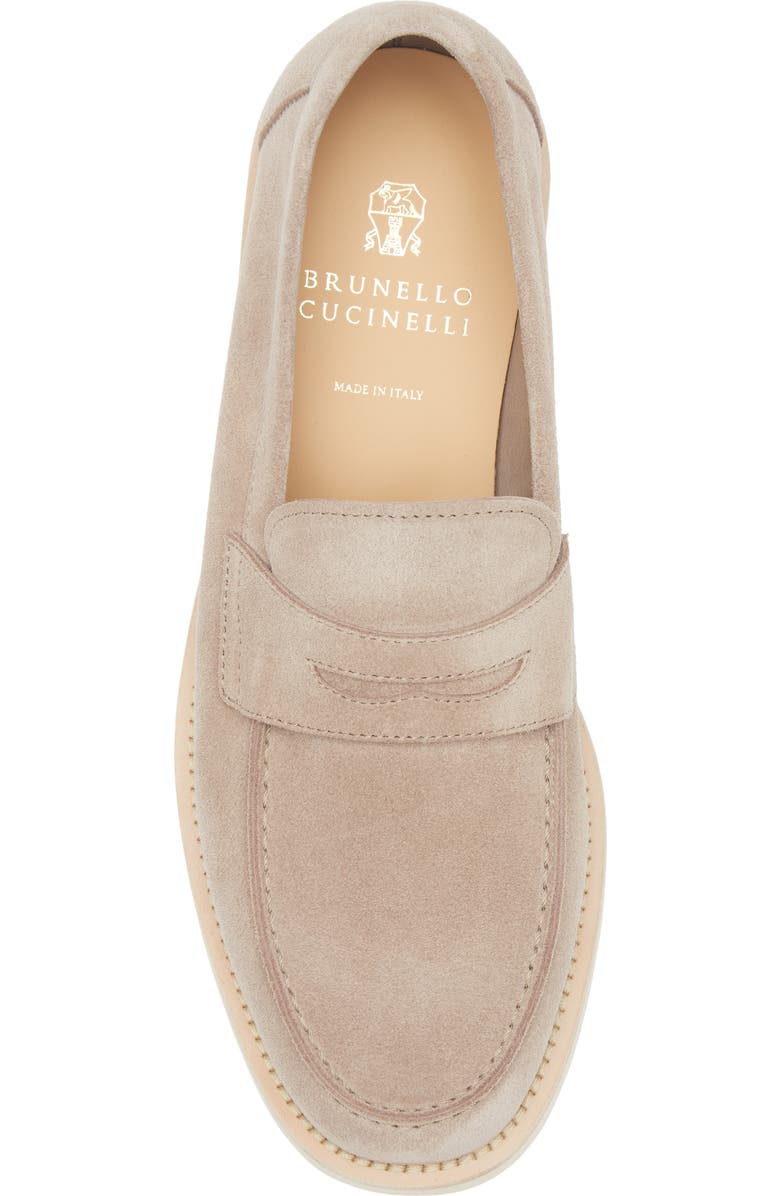 Brunello Cucinelli Penny Loafer, Alternate, color, Mushroom