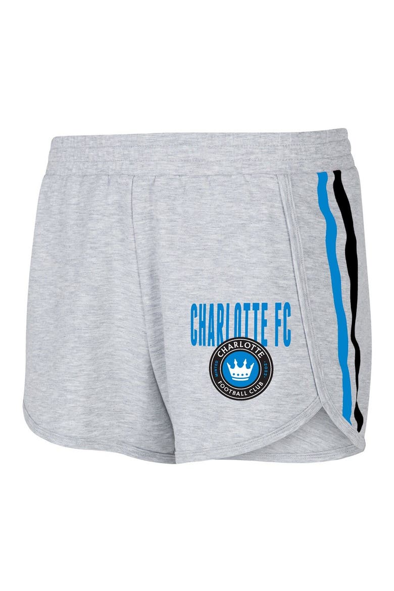 Women's Concepts Sport Gray Charlotte FC Cedar Tri-Blend Shorts, Main, color, Gray