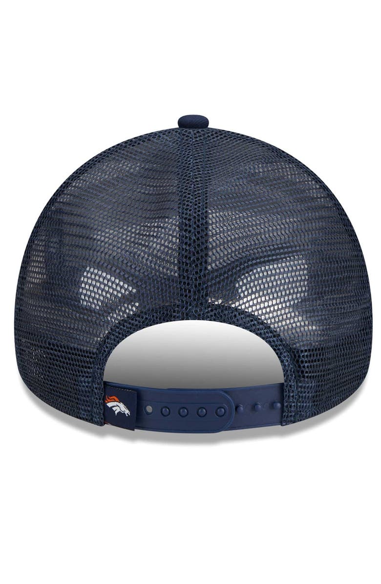 New Era Men's New Era Navy Denver Broncos Caliber Trucker 9FORTY Adjustable Hat, Alternate, color, 
