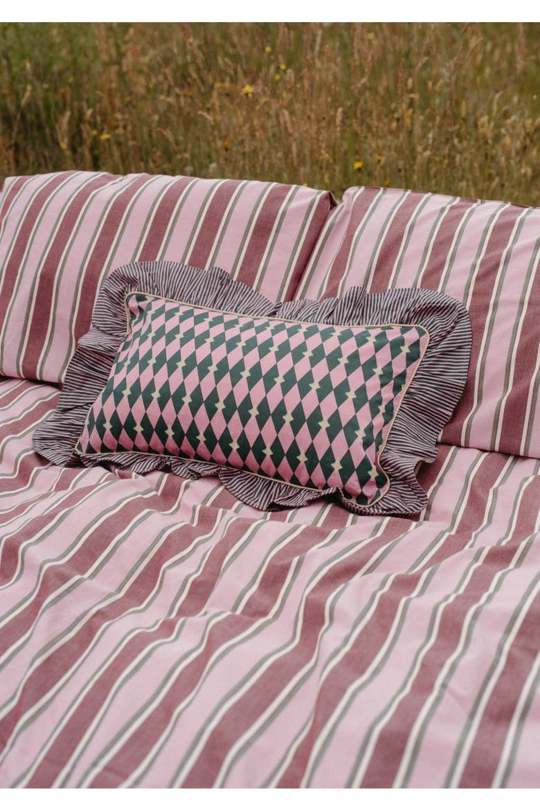 Cotton Harlequin PIllowcase, Alternate, color, Pink Harlequin