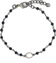 Adornia Moonstone & Black Spinel Rosary Bracelet
