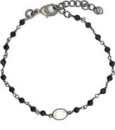 Adornia Moonstone & Black Spinel Rosary Bracelet