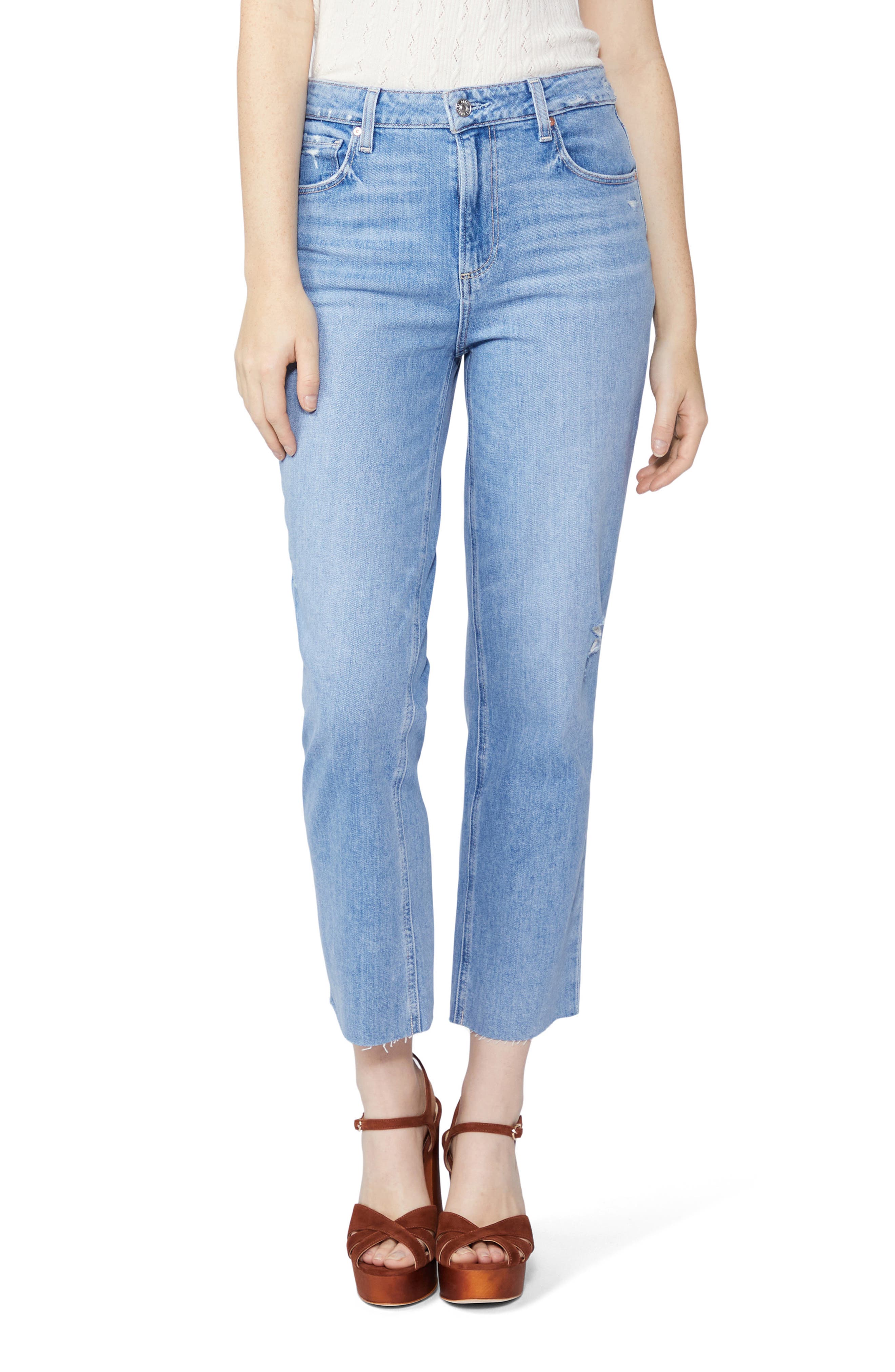 PAIGE Sarah Ankle Straight Leg Jeans