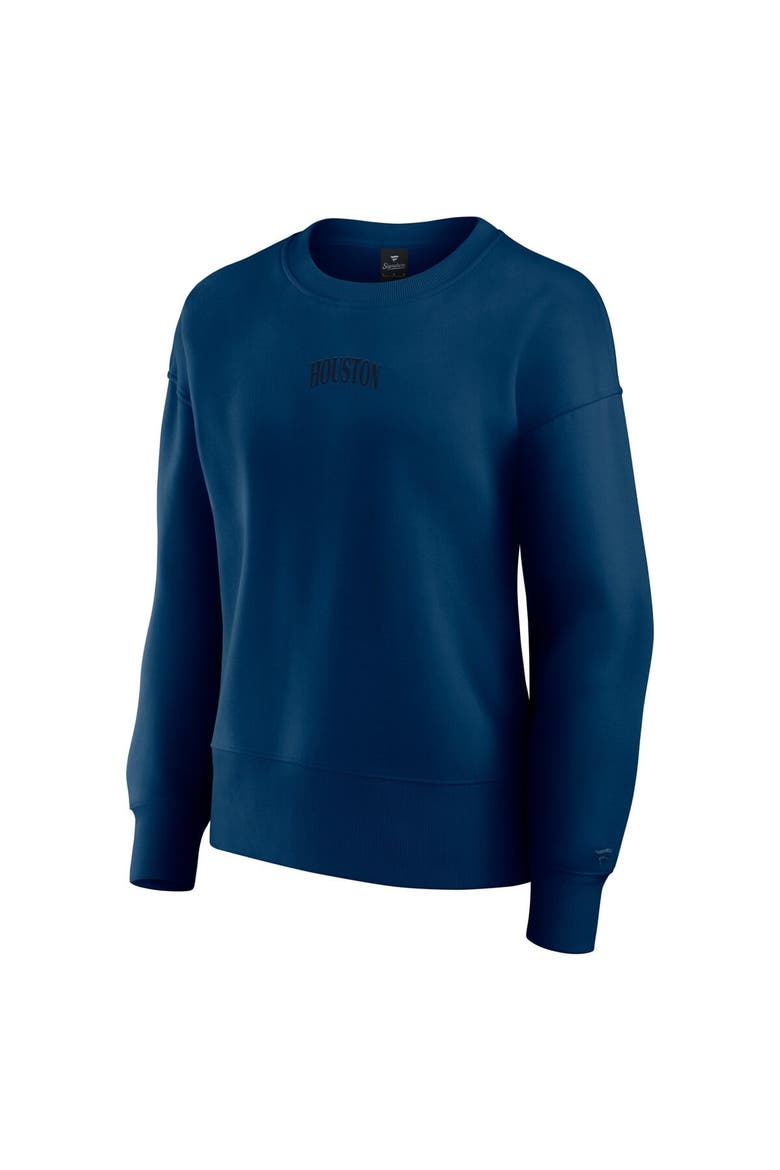 Women's Fanatics  Navy Houston Texans Elements Pullover Sweatshirt, Alternate, color, Navy