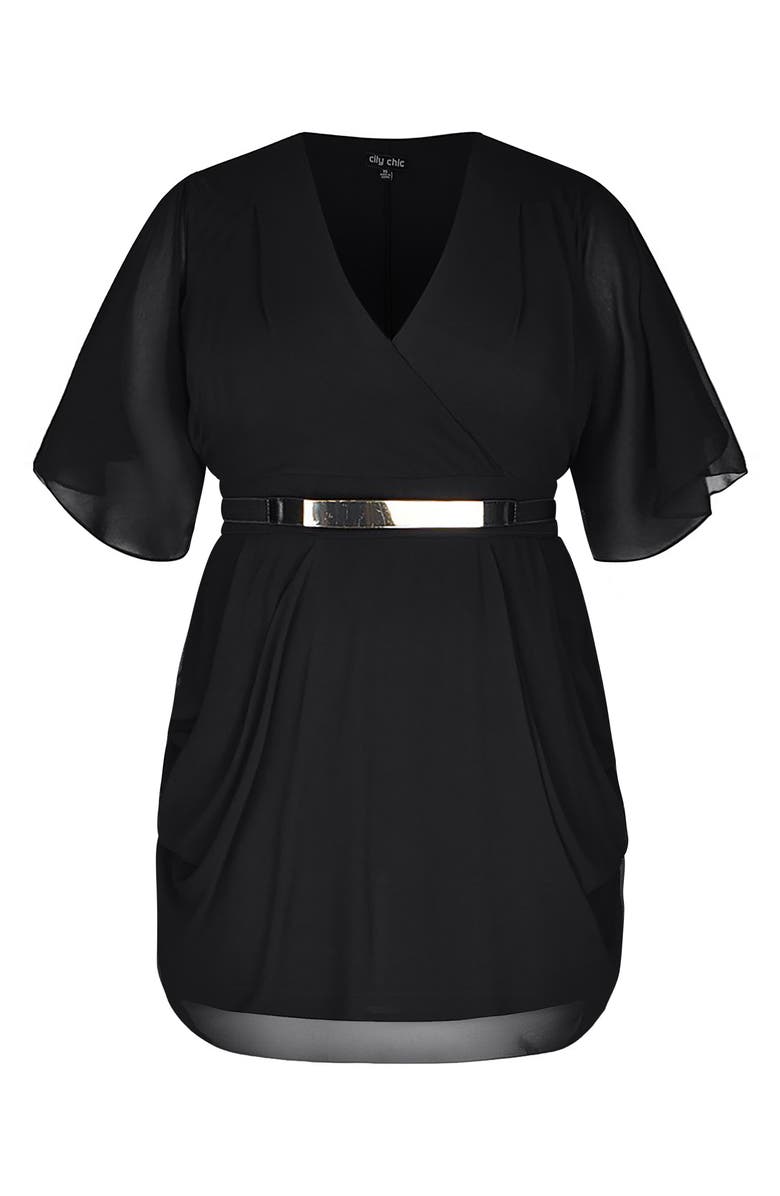 City Chic Wrap Front Dress, Alternate, color,