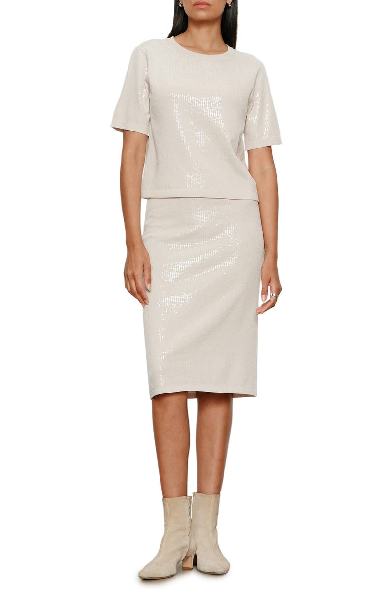 Sanctuary Sparkle Sequin Pencil Skirt, Alternate, color, Mother Of Pearl