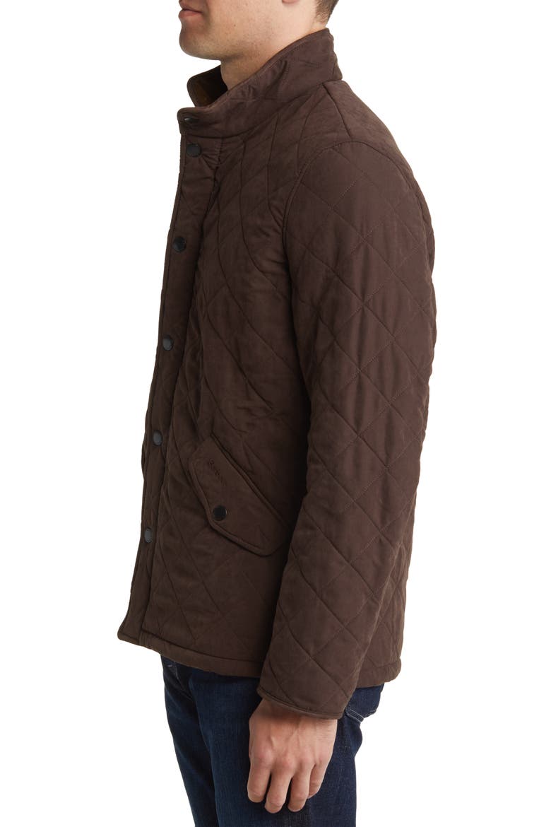 Bowden Quilted Nylon Jacket, Alternate, color, DARK BROWN