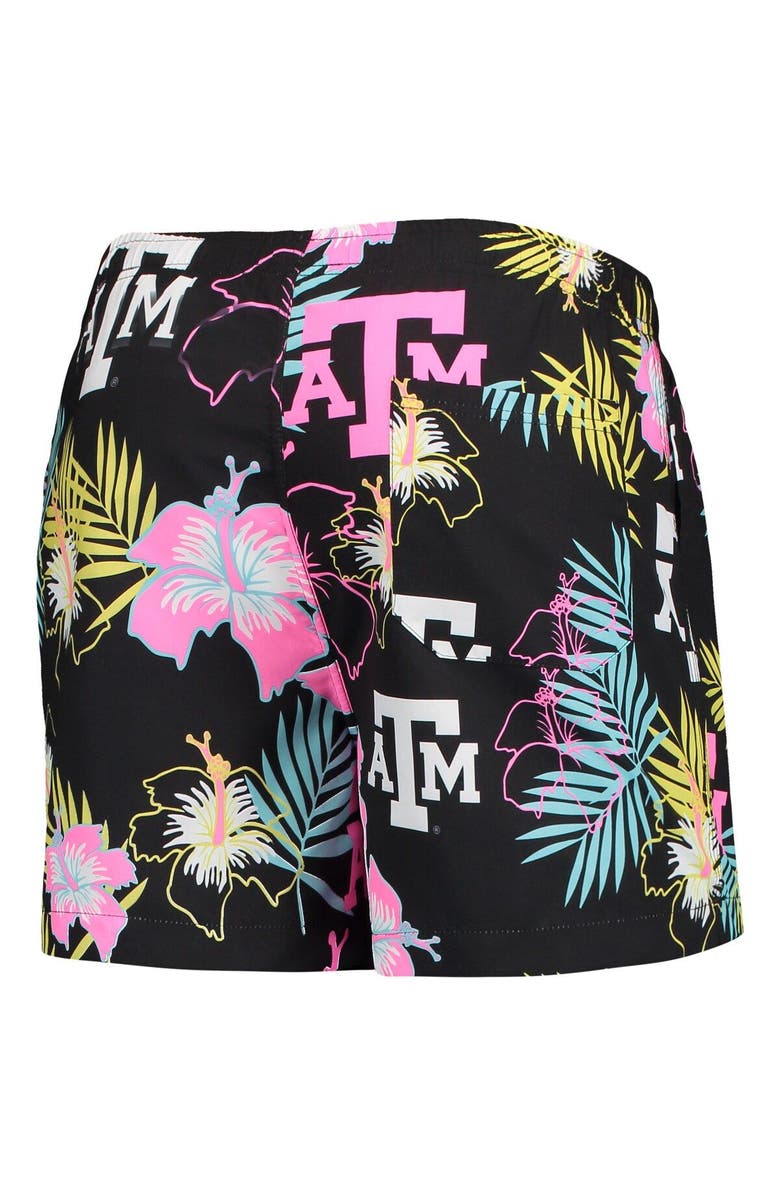 FOCO Men's FOCO Black Texas A&M Aggies Neon Floral Swim Trunks, Alternate, color, 
