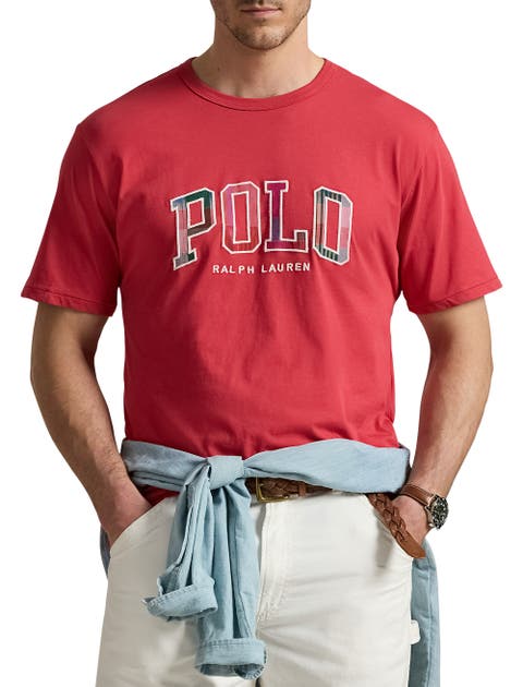 Big & Tall India Plaid-Logo Jersey T-Shirt