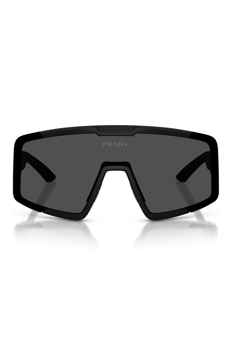 144mm Shield Sunglasses, Main, color, MATTE BLACK / DARK GREY