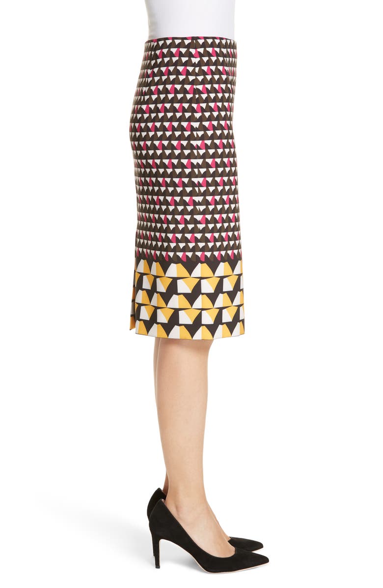 BOSS Vareika Anthracite Mélange Pencil Skirt, Alternate, color,