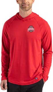 Cutter & Buck Men's Cutter & Buck Scarlet Ohio State Buckeyes Prospect Recycled Featherlight Stretch Hoodie